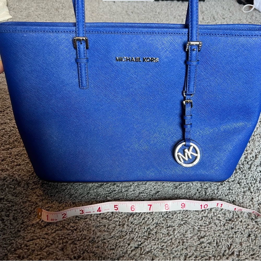 blue michael kors purse